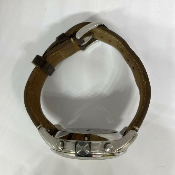 Fosssil FTW1118 Men's Brown Leather Beige Analog Dial Hybrid Smartwatch XX640 - Picture 8 of 12